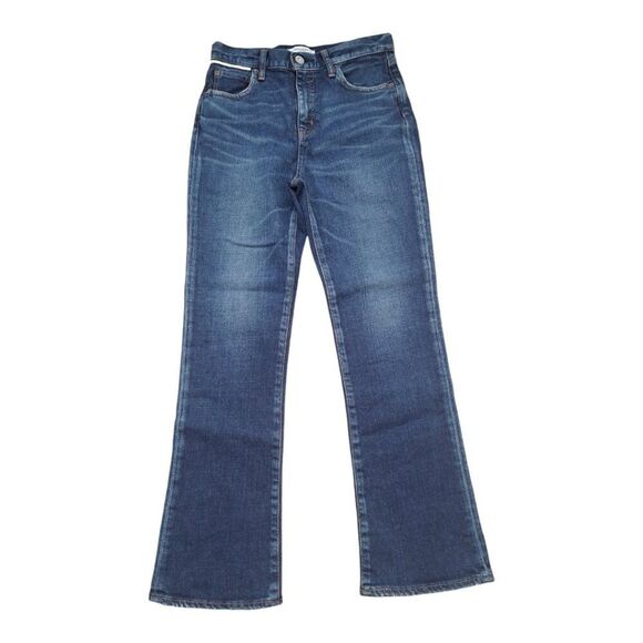Moussy Vintage Women Straight Leg Howa Factory Distress High Waist Denim Blue 25 - Picture 2 of 7